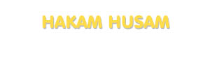 Der Vorname Hakam Husam